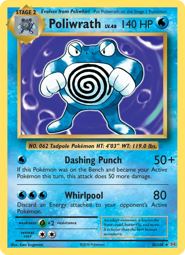 Poliwrath - Evolutions Pokemon Card