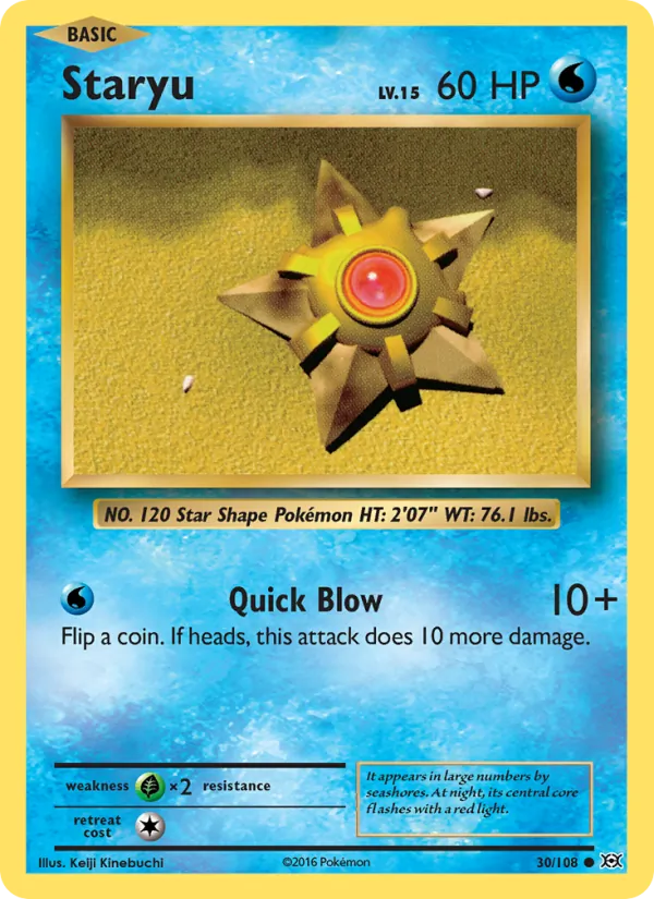 Staryu - Evolutions Pokemon Card