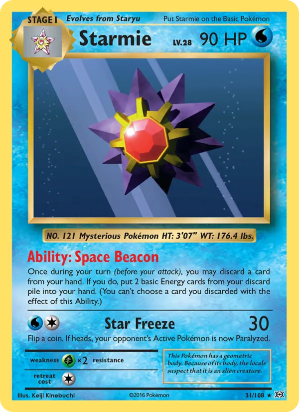 Starmie - Evolutions Pokemon Card