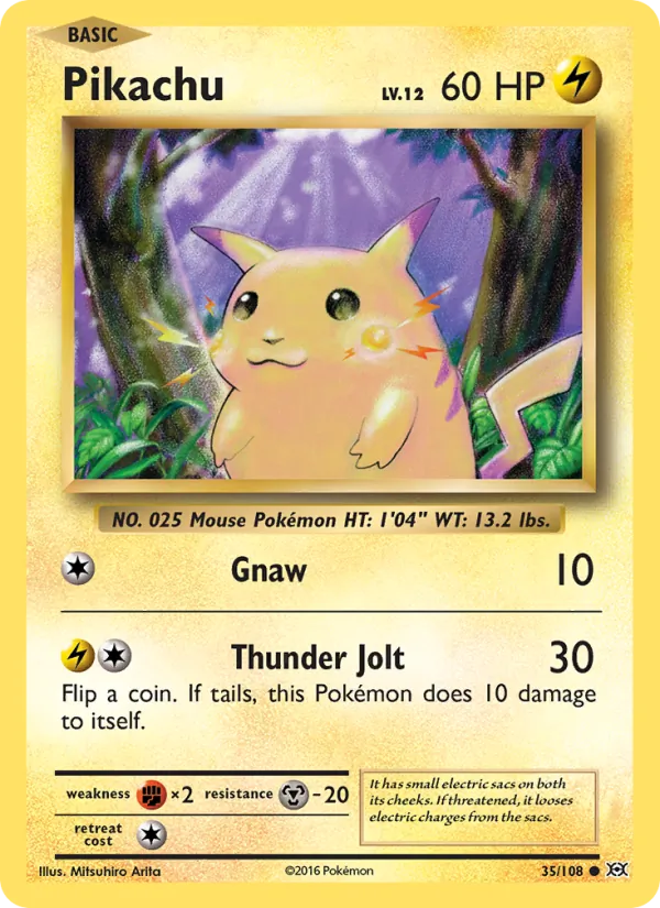 Pikachu - Evolutions Pokemon Card