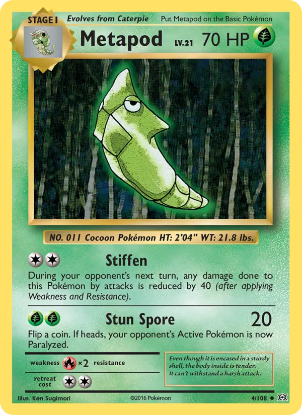 Metapod - Evolutions Pokemon Card