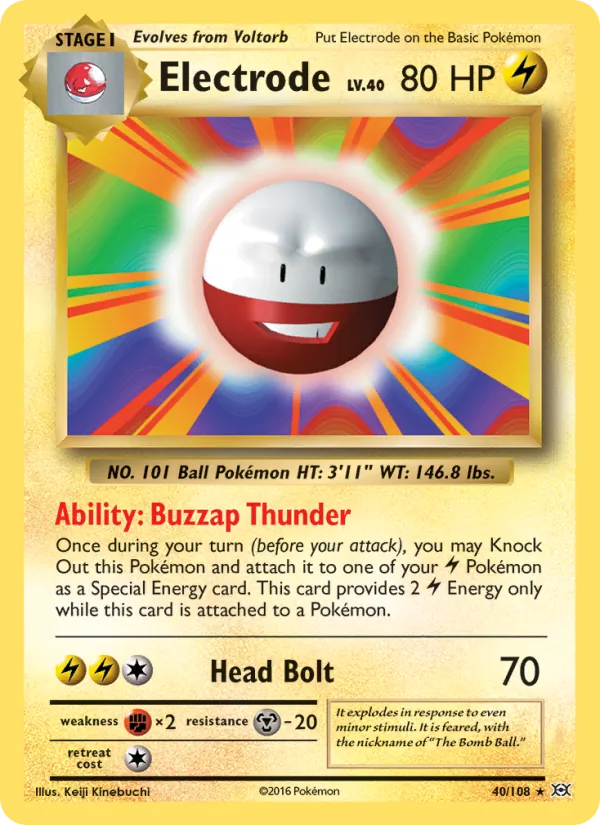 Electrode - Evolutions Pokemon Card