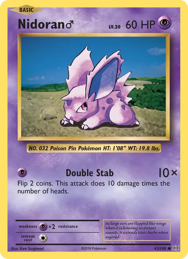 Nidoran♂ - Evolutions Pokemon Card