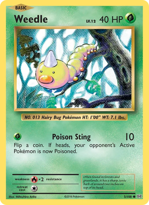 Weedle - Evolutions Pokemon Card