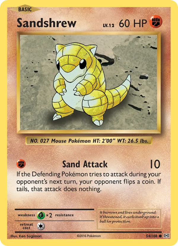 Sandshrew - Evolutions Pokemon Card