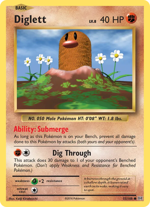 Diglett - Evolutions Pokemon Card