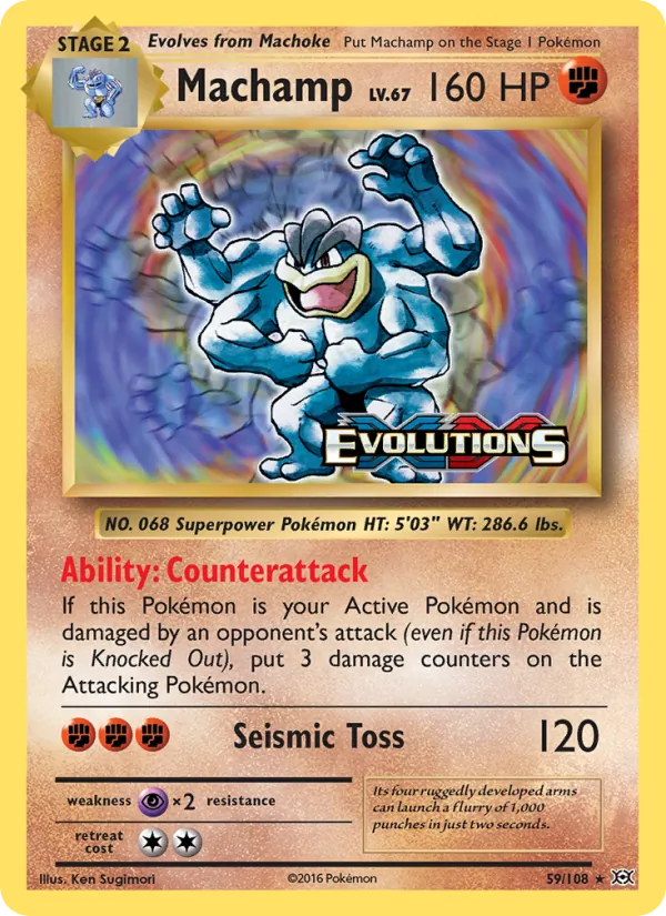 Machamp - Evolutions Pokemon Card
