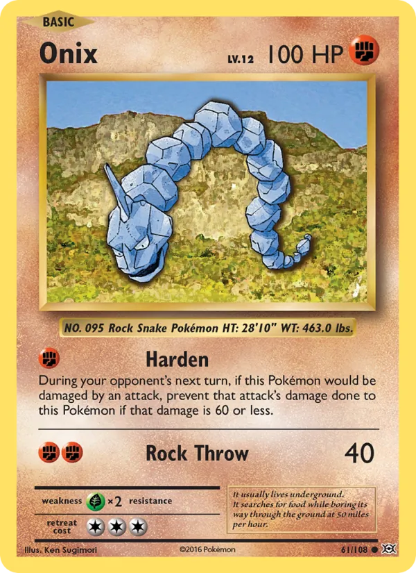 Onix - Evolutions Pokemon Card