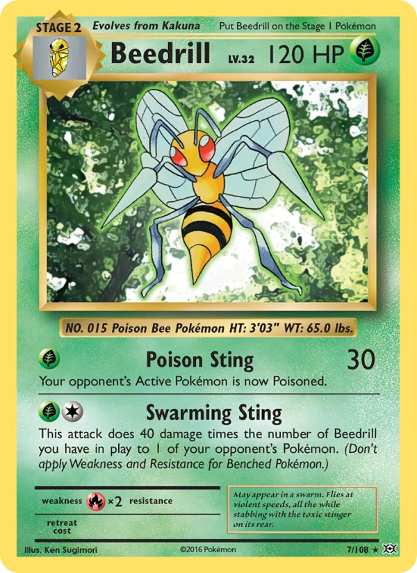 Beedrill - Evolutions Pokemon Card
