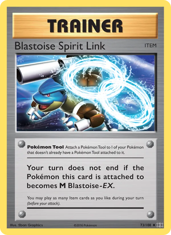 Blastoise Spirit Link - Evolutions Pokemon Card