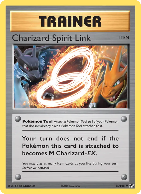 Charizard Spirit Link - Evolutions Pokemon Card