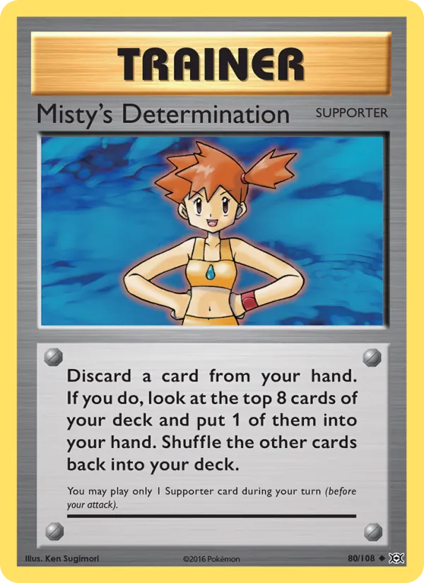 Misty's Determination - Evolutions Pokemon Card