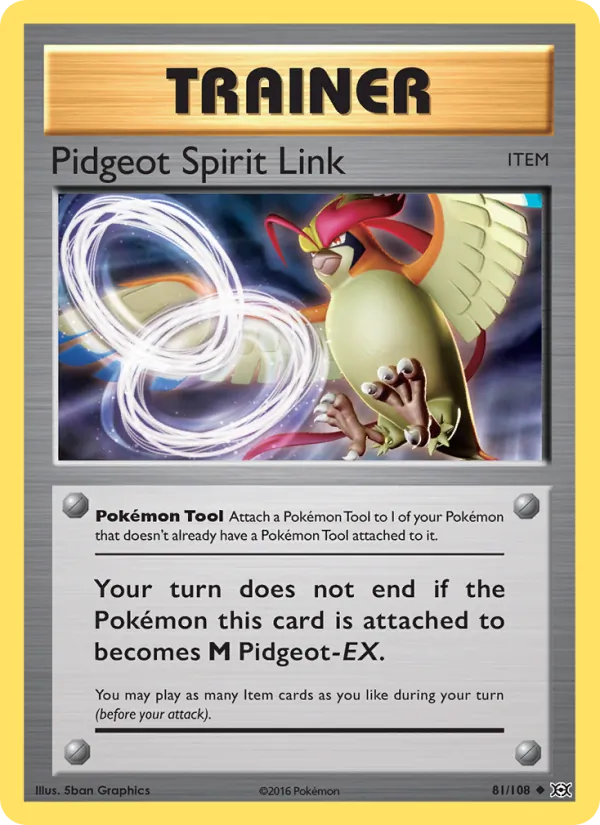 Pidgeot Spirit Link - Evolutions Pokemon Card
