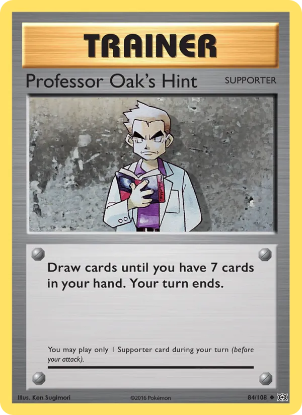 Professor Oak's Hint - Evolutions Pokemon Card
