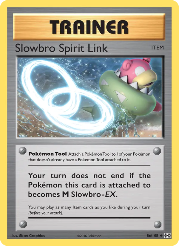 Slowbro Spirit Link - Evolutions Pokemon Card