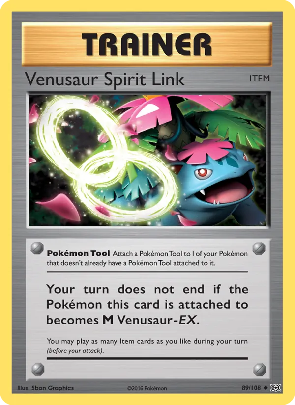 Venusaur Spirit Link - Evolutions Pokemon Card