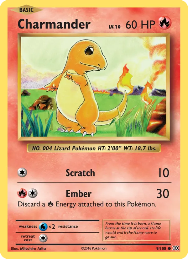 Charmander - Evolutions Pokemon Card