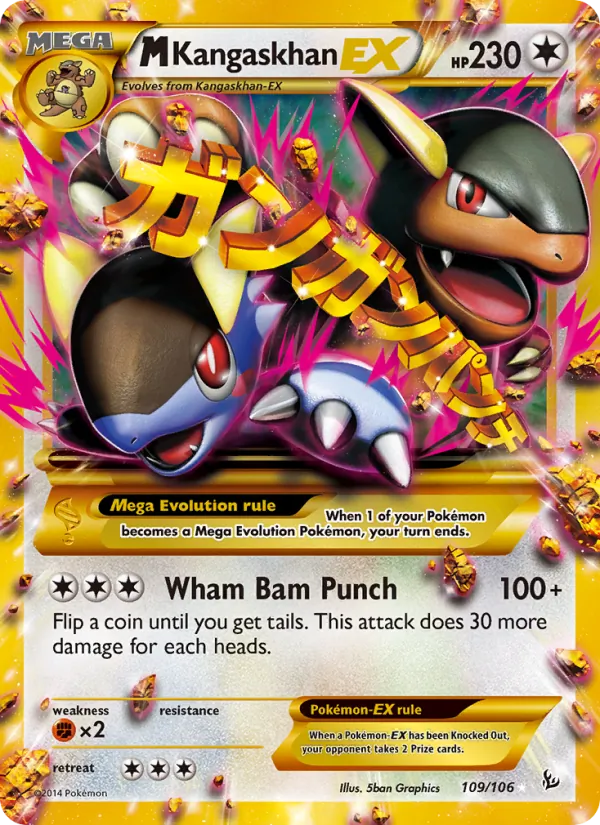 M Kangaskhan EX - Flashfire Pokemon Card