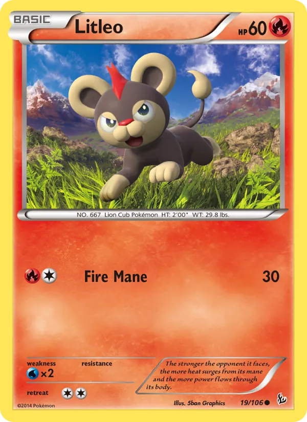 Litleo - Flashfire Pokemon Card