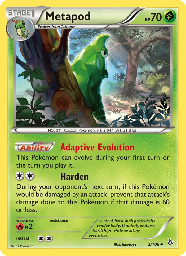 Metapod - Flashfire Pokemon Card