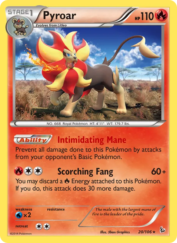 Pyroar - Flashfire Pokemon Card
