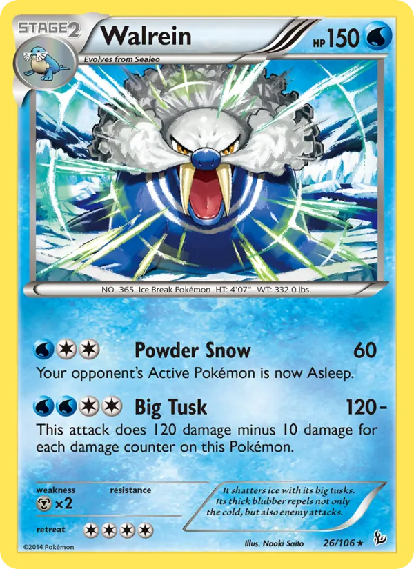 Walrein - Flashfire Pokemon Card