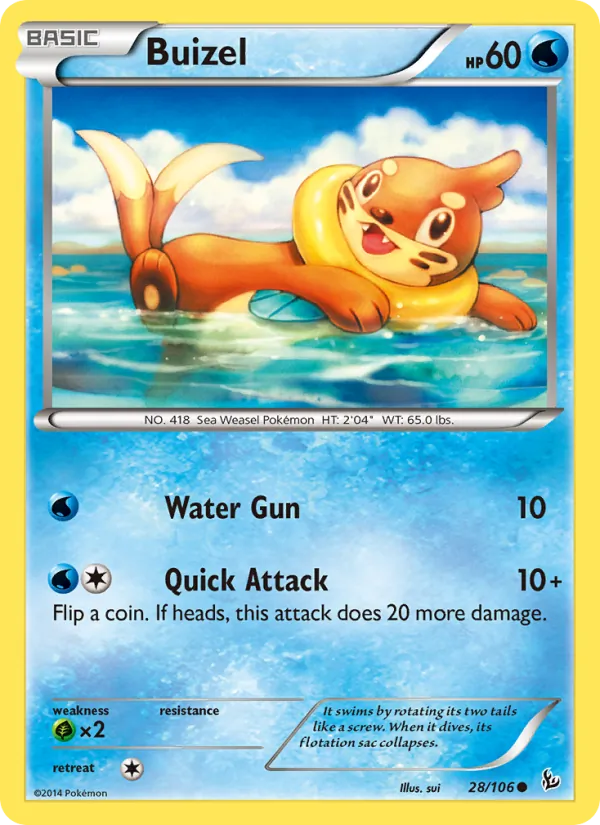 Buizel - Flashfire Pokemon Card