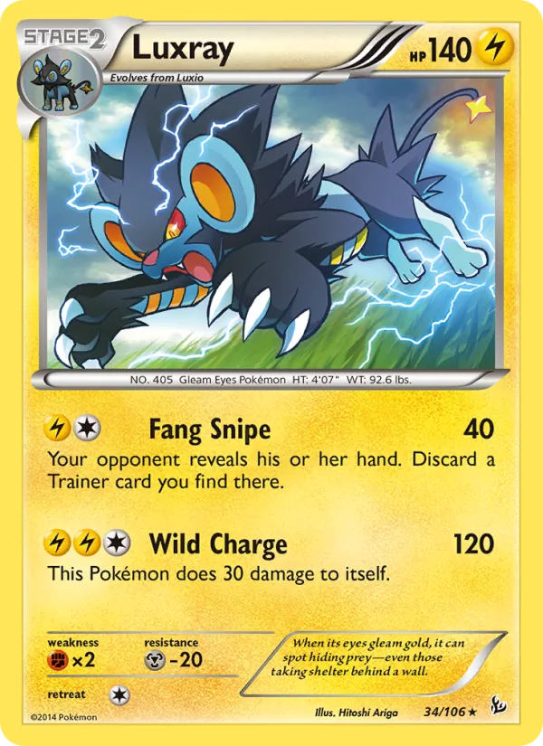 Luxray - Flashfire Pokemon Card