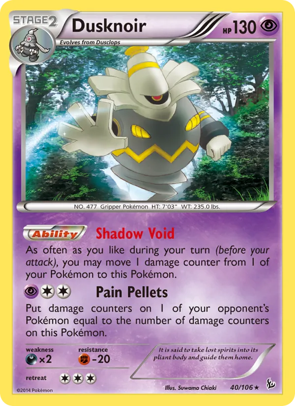 Dusknoir - Flashfire Pokemon Card