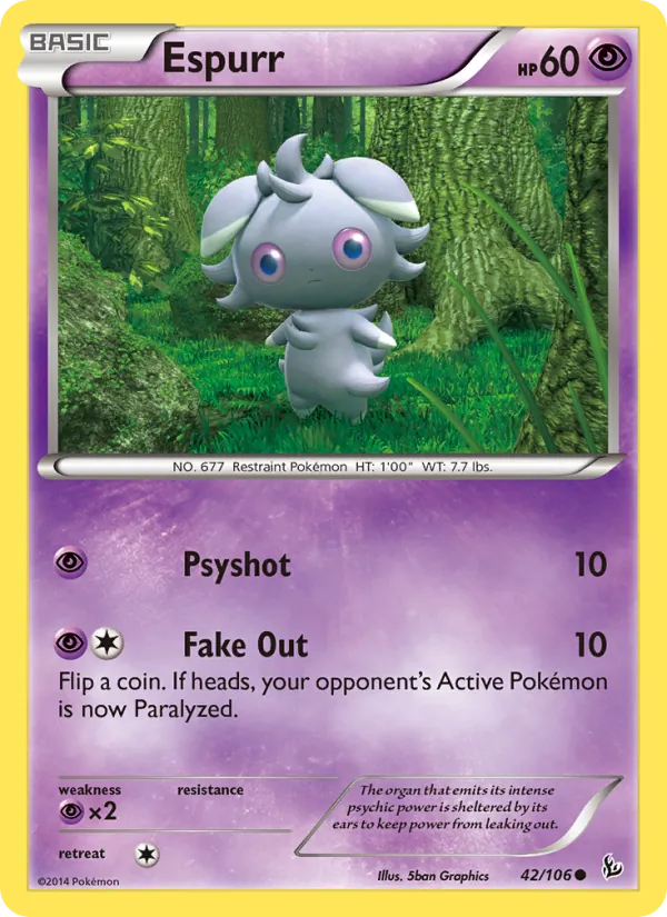 Espurr - Flashfire Pokemon Card