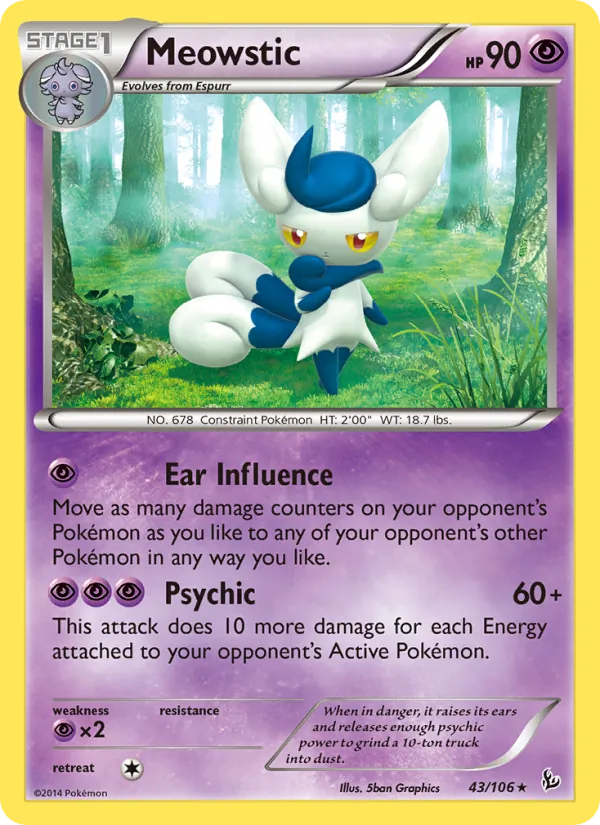 Meowstic - Flashfire Pokemon Card