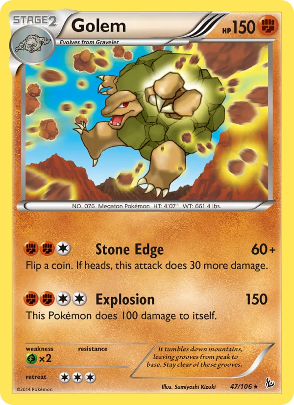 Golem - Flashfire Pokemon Card