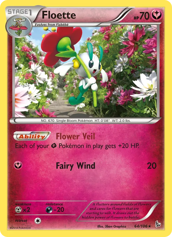 Floette - Flashfire Pokemon Card