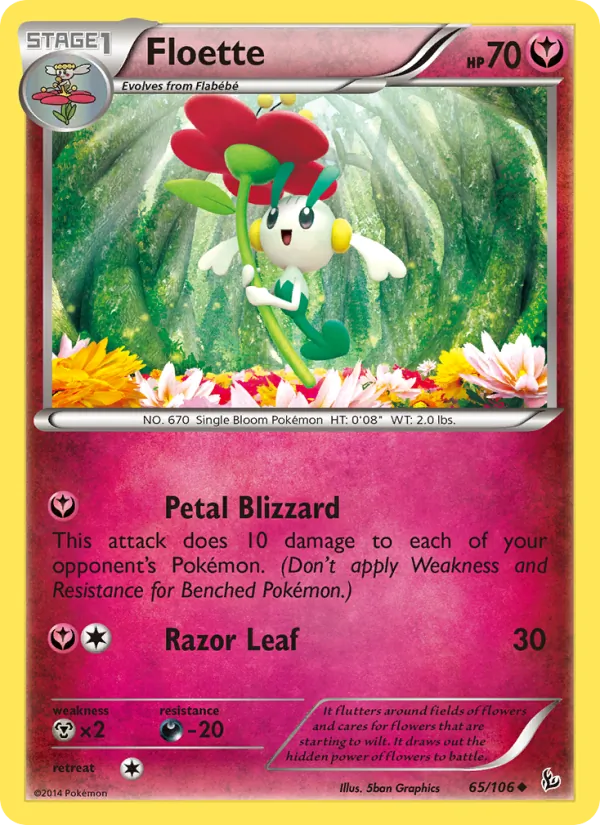 Floette - Flashfire Pokemon Card