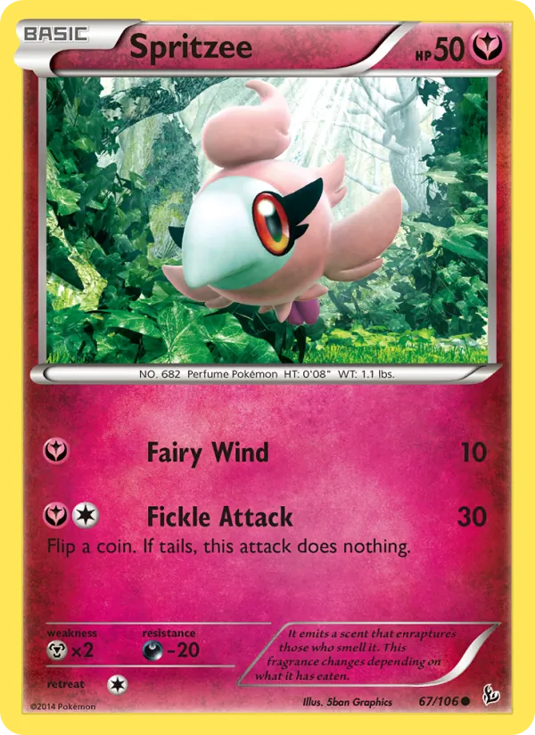 Spritzee - Flashfire Pokemon Card