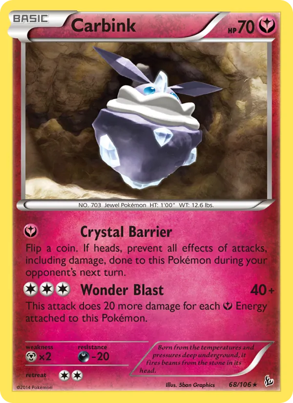 Carbink - Flashfire Pokemon Card