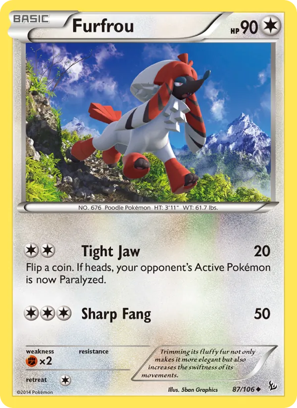 Furfrou - Flashfire Pokemon Card