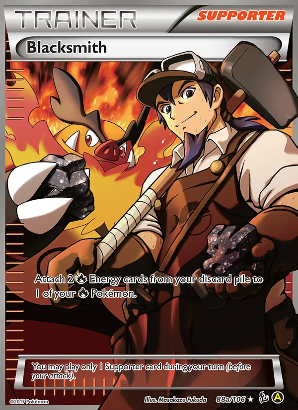 Blacksmith - Flashfire Pokemon Card