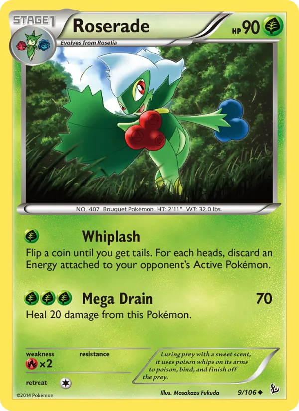 Roserade - Flashfire Pokemon Card