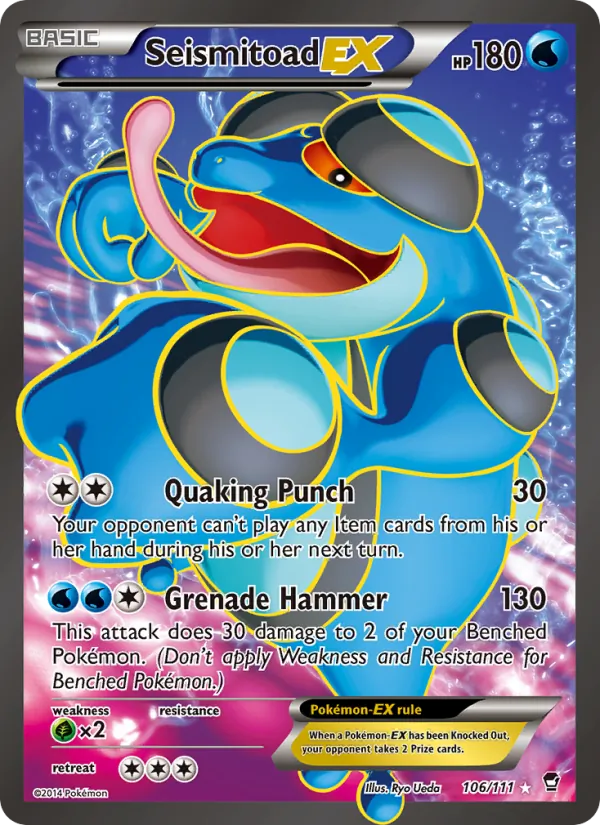 Seismitoad EX - Furious Fists Pokemon Card