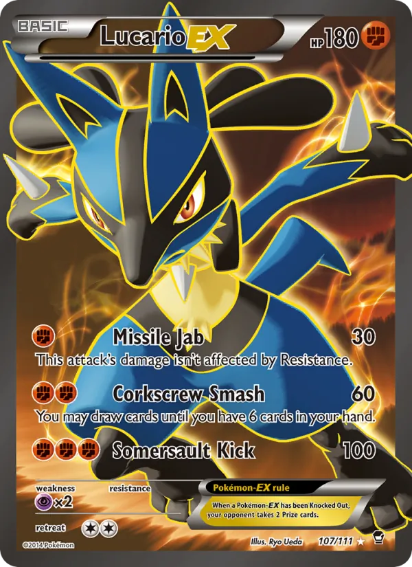 Lucario EX - Furious Fists Pokemon Card