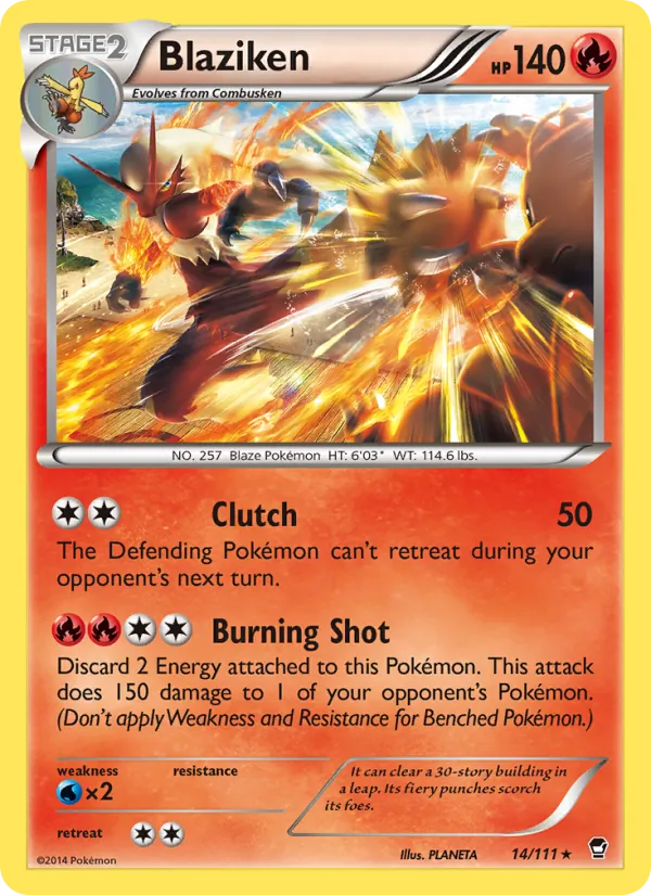 Blaziken - Furious Fists Pokemon Card