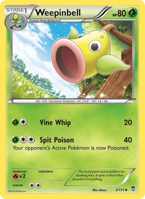 Weepinbell - Furious Fists Pokemon Card