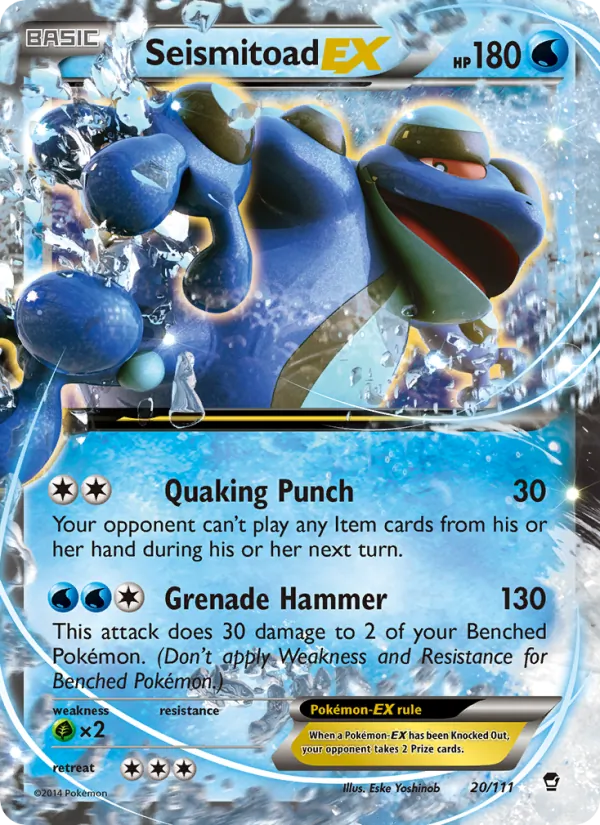 Seismitoad EX - Furious Fists Pokemon Card