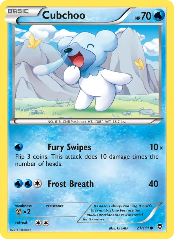 Cubchoo - Furious Fists Pokemon Card