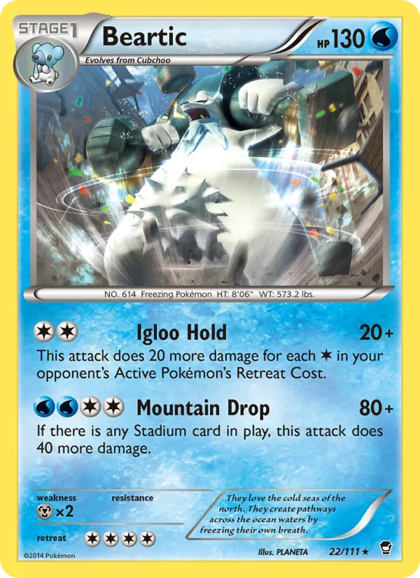Beartic - Furious Fists Pokemon Card