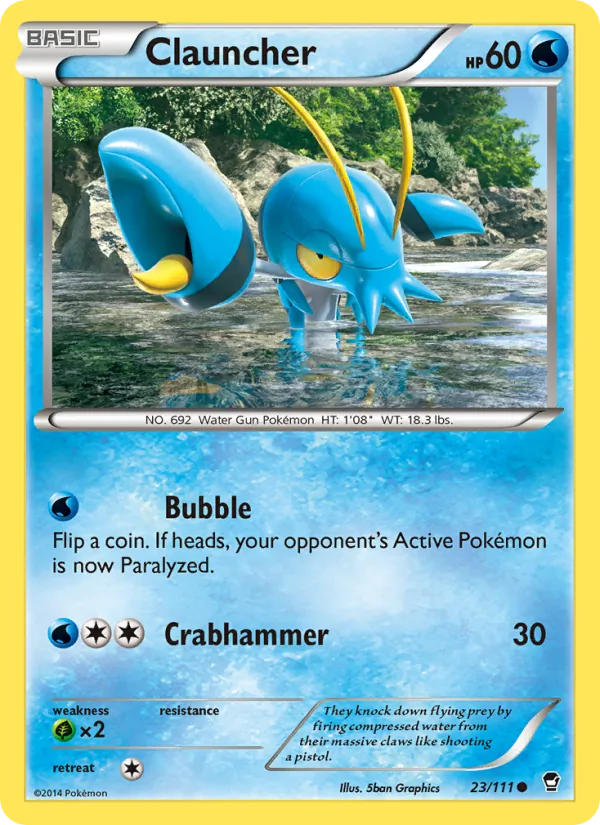 Clauncher - Furious Fists Pokemon Card