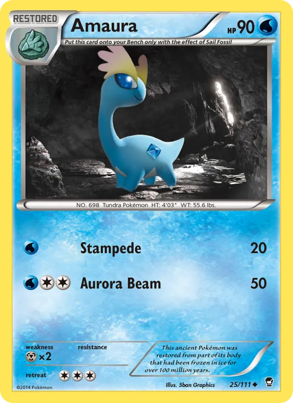 Amaura - Furious Fists Pokemon Card