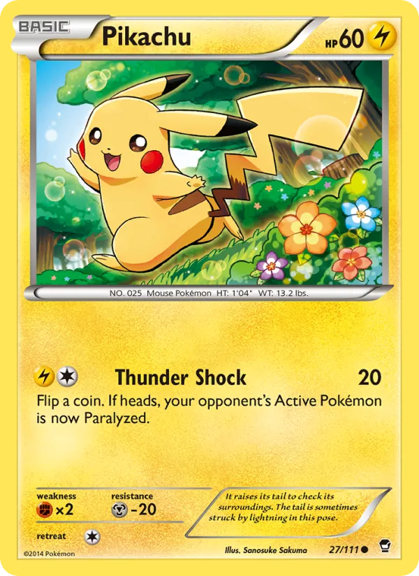 Pikachu - Furious Fists Pokemon Card