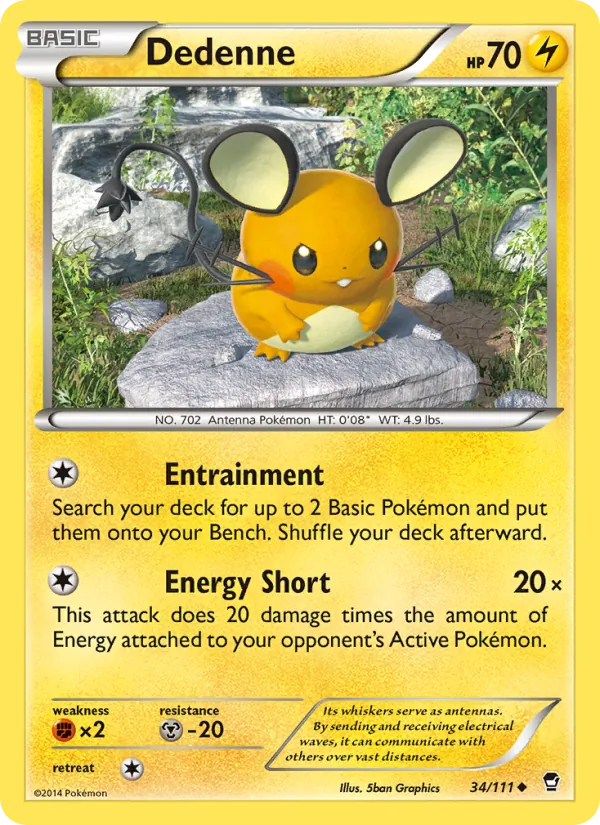 Dedenne - Furious Fists Pokemon Card